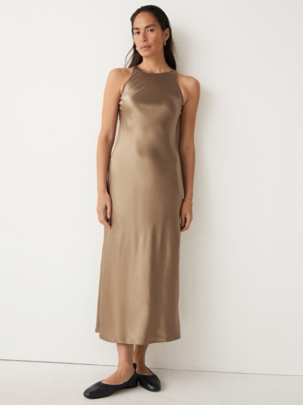 & Other Stories NWT Satin Slip Midi Dress Size 6